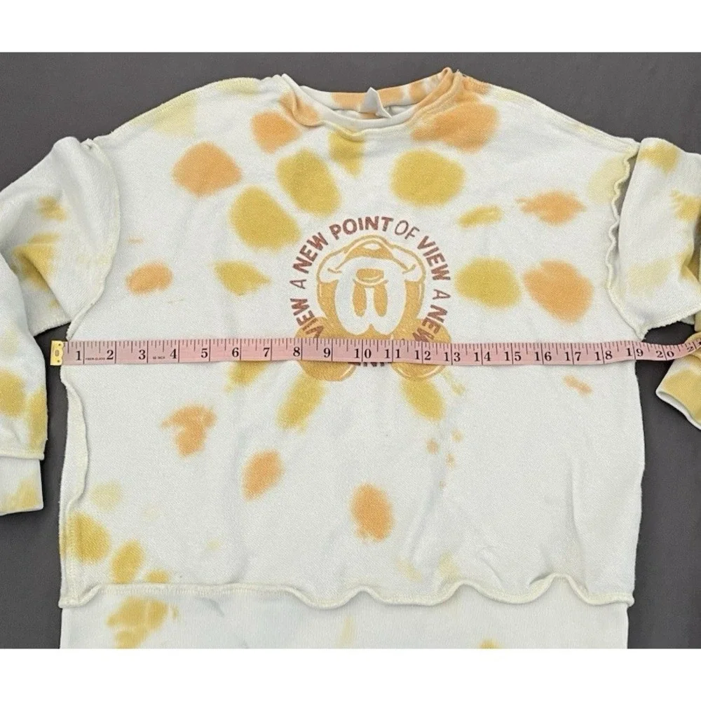 Disney Tie Dye Sweat Set Girls‎ Size 9/10 Yellow White New Point Of View Mickey